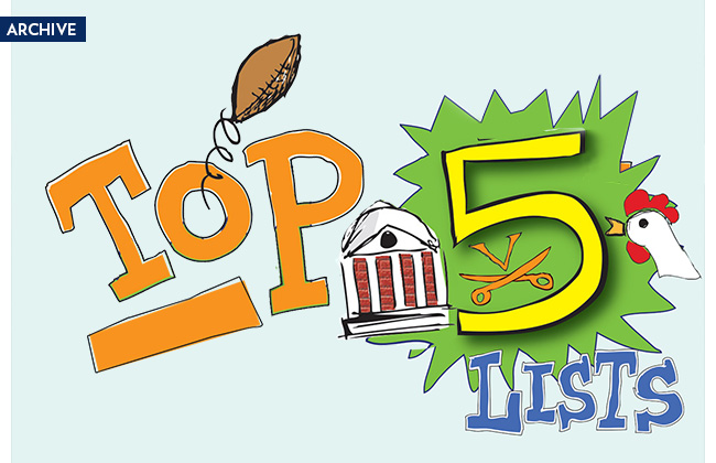 Want to know the top 5 hidden gems around Grounds? The all-time leading sports scorers? Top foods at the dining hall?